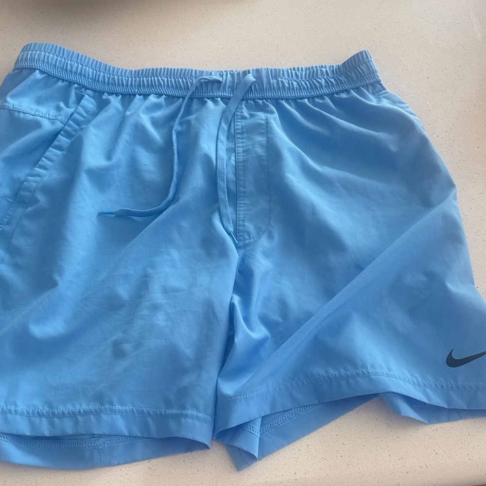 Nike Men's Light Blue Athletic Shorts